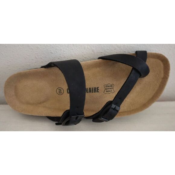 Cushionaire 779601 Women's Sz 8M Black Luna Cork Footbed Sandals SIB - Picture 10 of 13